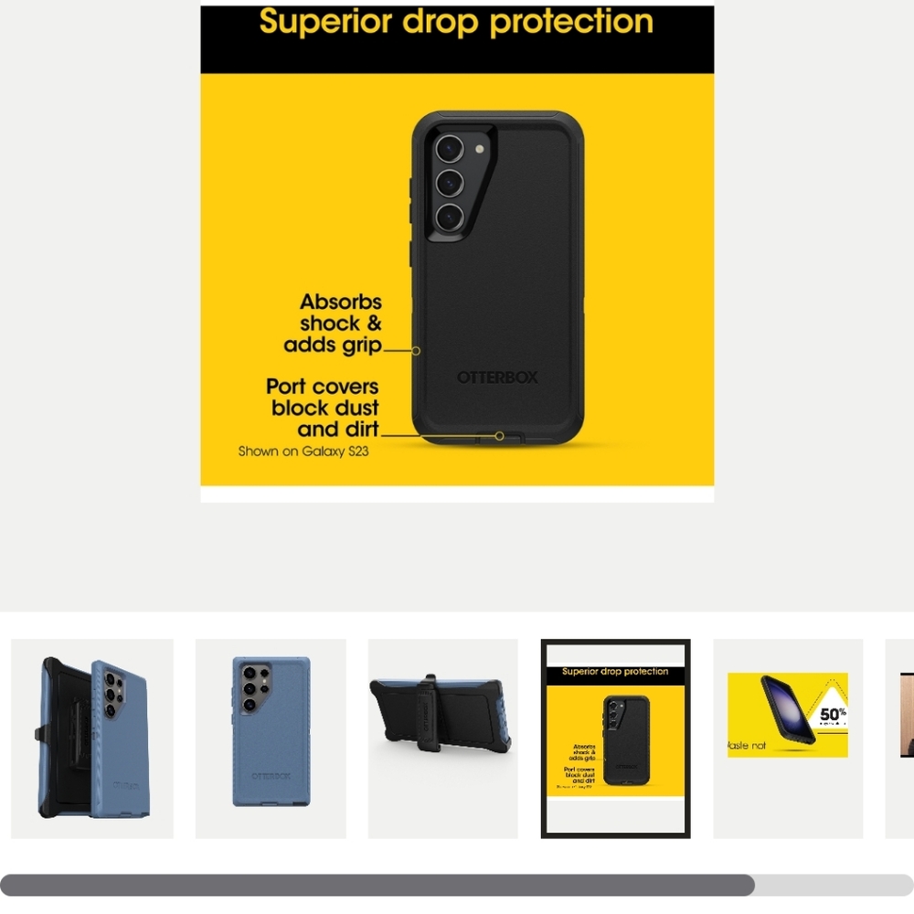 OtterBox Defender  Blue Case for Samsung Galaxy S24 - Picture 8 of 10